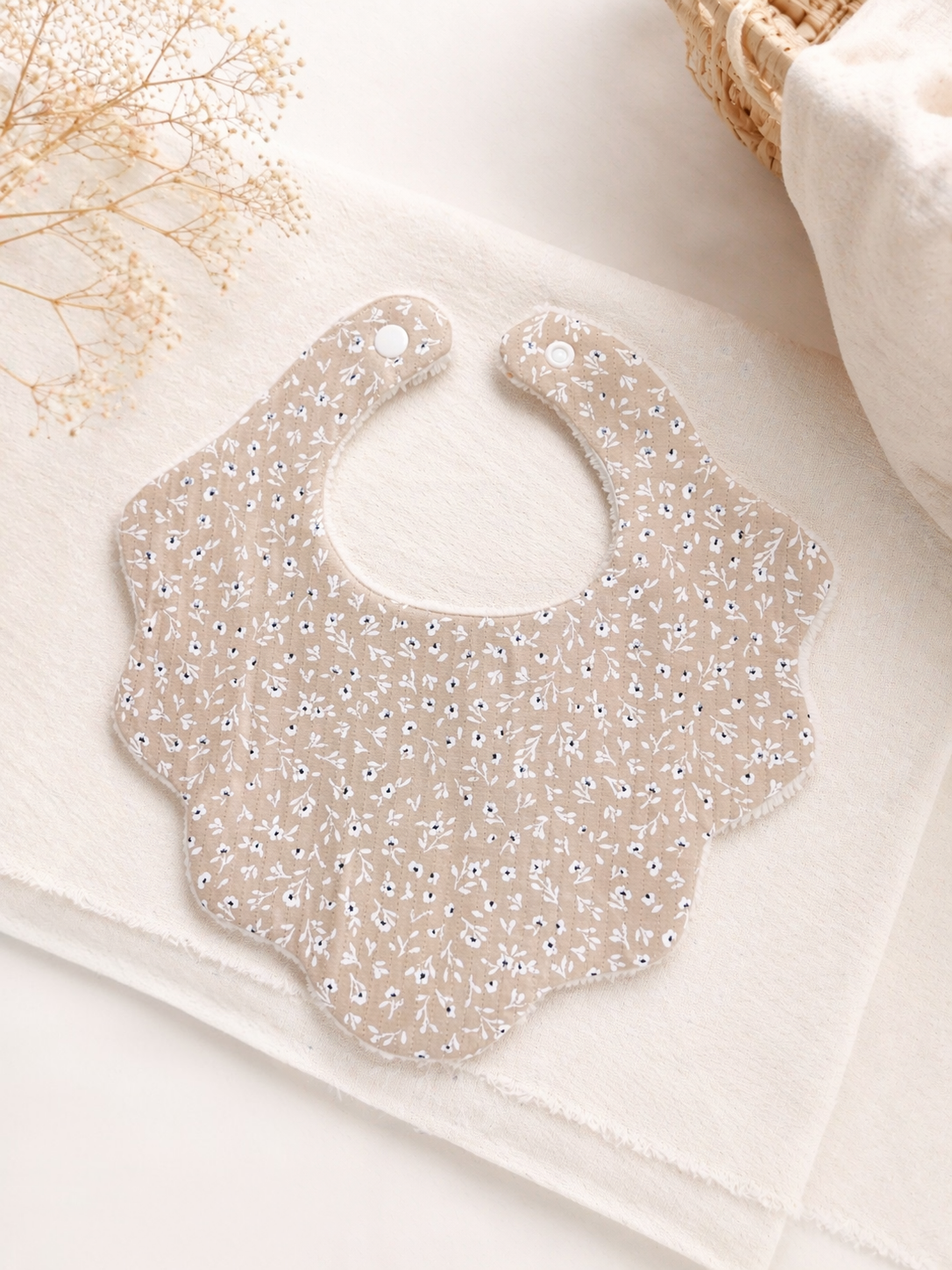 Bavoir fleur de coton