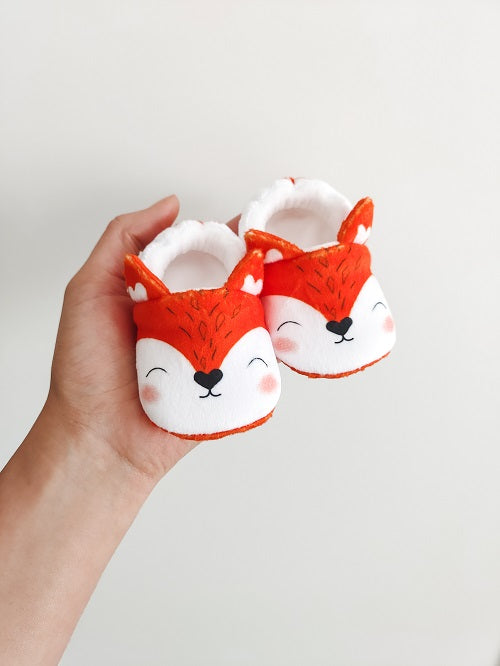 Chaussons fourrés en cuir pour enfant Gaspard le Renard