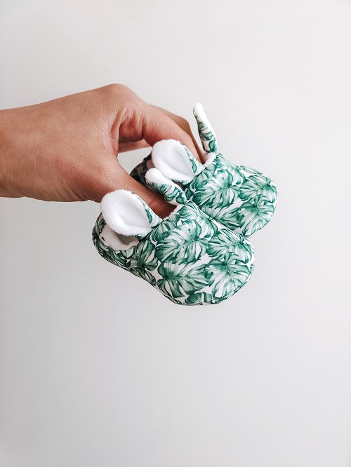 Chaussons pour bébé Monstera