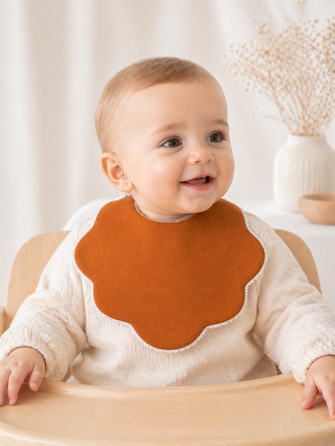 Bavoir Uni Marron